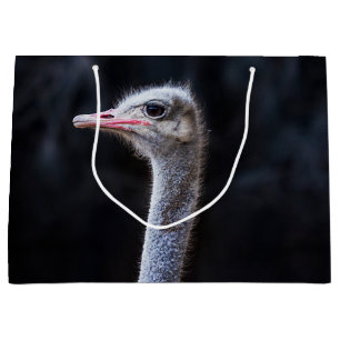 ostrich portrait large gift bag