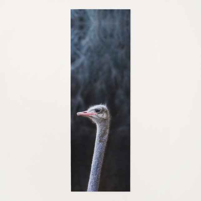 ostrich portrait  yoga mat (Front)