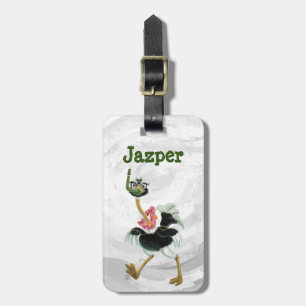 Ostrich Race in the Swamp Luggage Tag