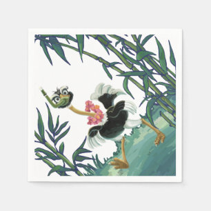 Ostrich Race in the Swamp Napkin