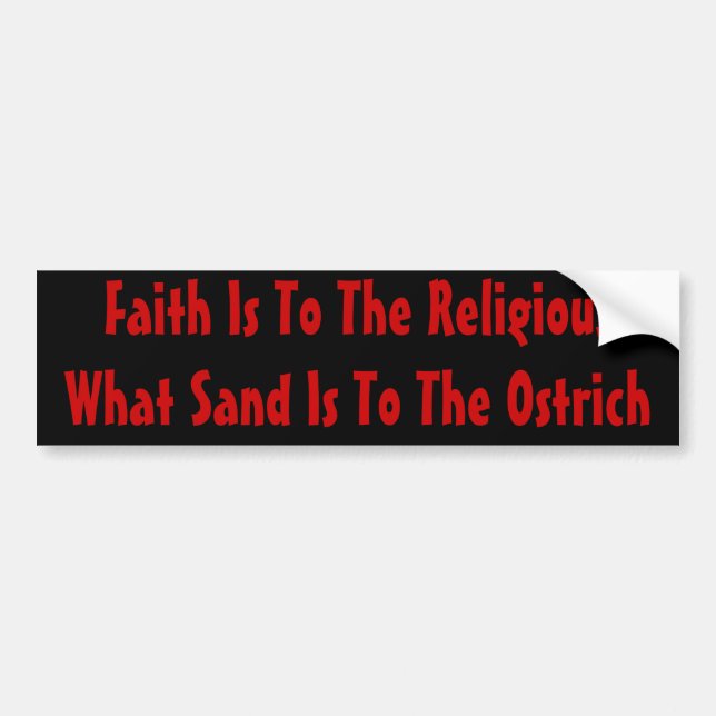 Ostrich Religion Bumper Sticker (Front)