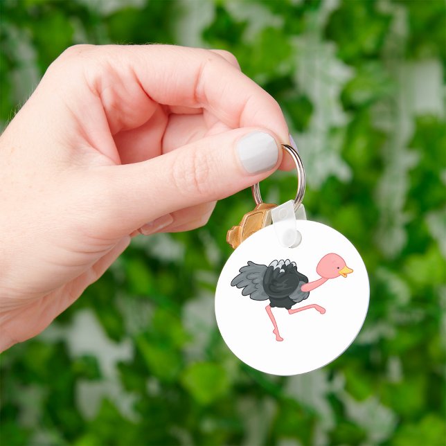 Ostrich Running Keychain (Creator Uploaded)