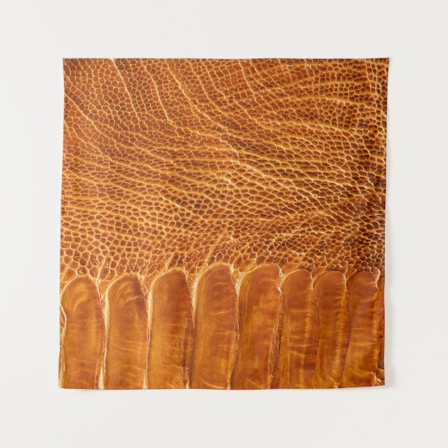 Ostrich Skin Texture: Luxurious Wallpaper. Tapestry (Front)