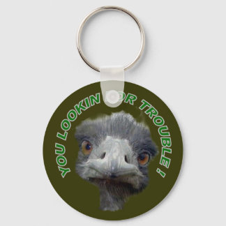 Ostrich trouble keychain