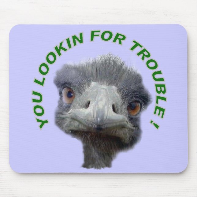 Ostrich trouble mouse pad (Front)