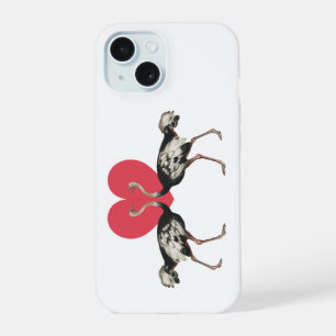 Ostrich Valentines Day iPhone 15 Case