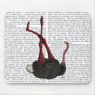 Ostrich with Striped Leggings Mouse Pad