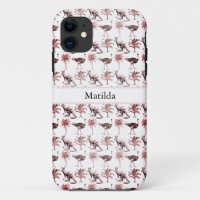 Ostriches and kangaroos, customizable 