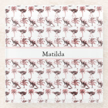 Ostriches and kangaroos, customizable