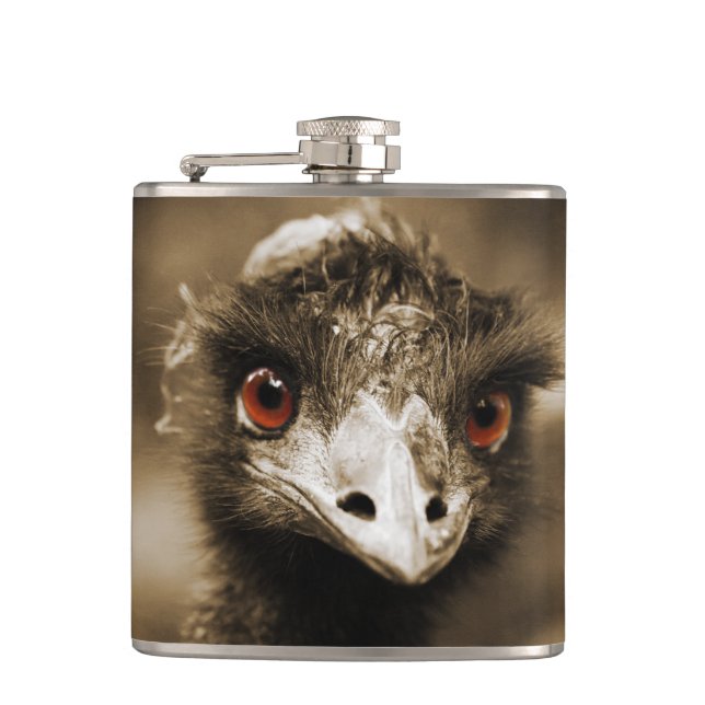 Ostriches Look custom flask (Front)