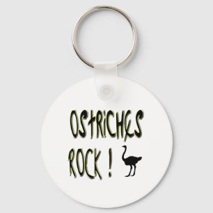Ostriches Rock! Keychain
