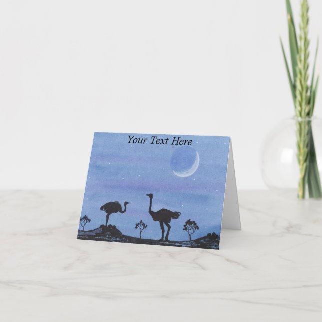 Ostriches Thank You Card (Front)