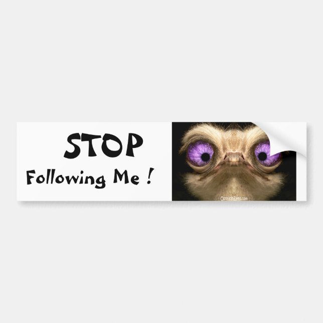 OstrichFaceCrossed Bumper Sticker (Front)
