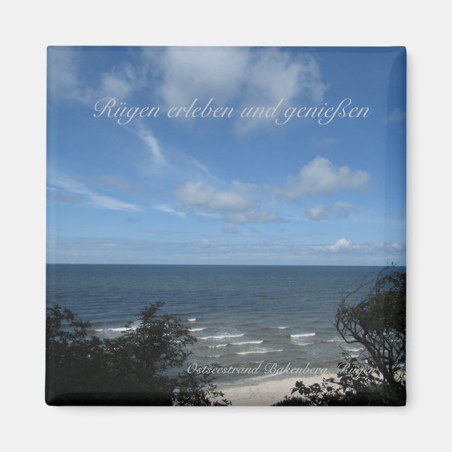 Ostseestrand Bakenberg auf Rügen Magnet (Front)