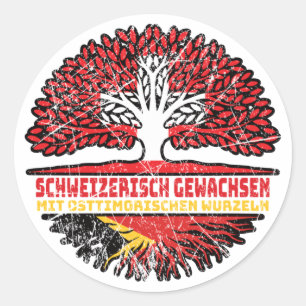 Osttimor Osttimorisch Schweizer Schweiz Baum Classic Round Sticker