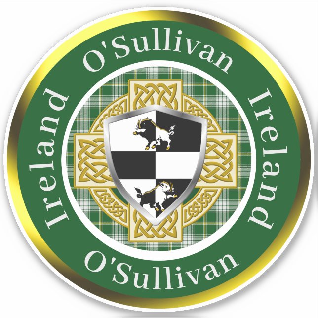 O'Sullivan Irish Shield/Celtic Cross Personalized (Front)