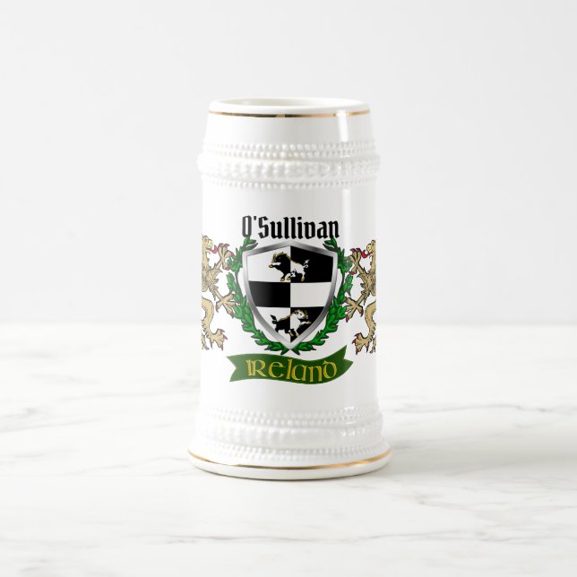 O'Sullivan/Sullivan (Beare) Irish Shield Beer Stein (Center)