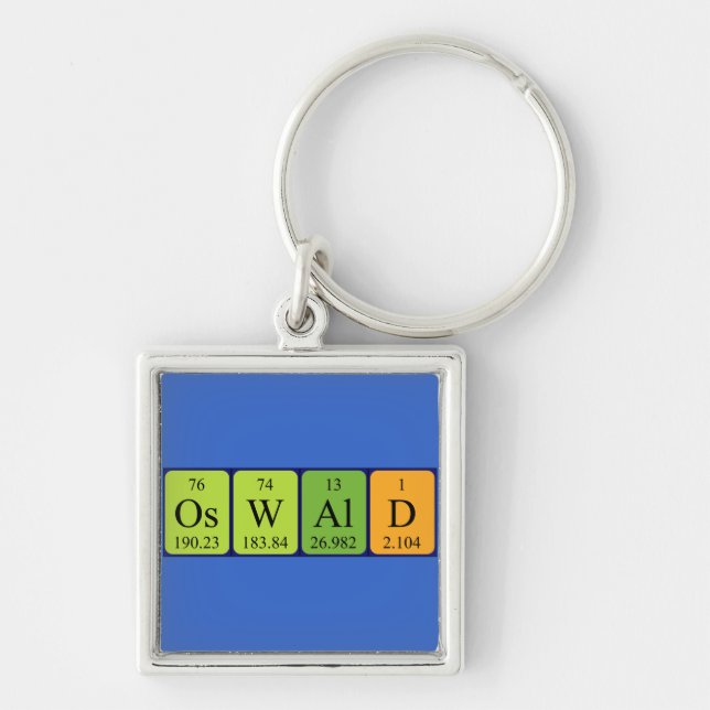 Oswald periodic table name keyring (Front)