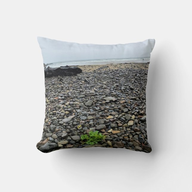Oswald West State Park, Oregon Coast Throw Pillow (Front)