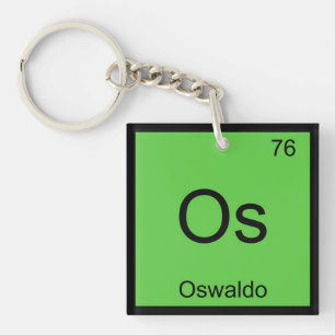 Oswaldo Name Chemistry Element Periodic Table Keychain