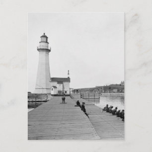 Oswego Harbour West Pierhead Lighthouse Postcard