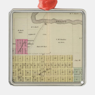 Oswego, Neosho Falls, Havens, and Butler, Kansas Metal Ornament