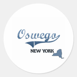 Oswego New York City Classic Classic Round Sticker