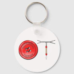 OT Button and Zipper Keychain