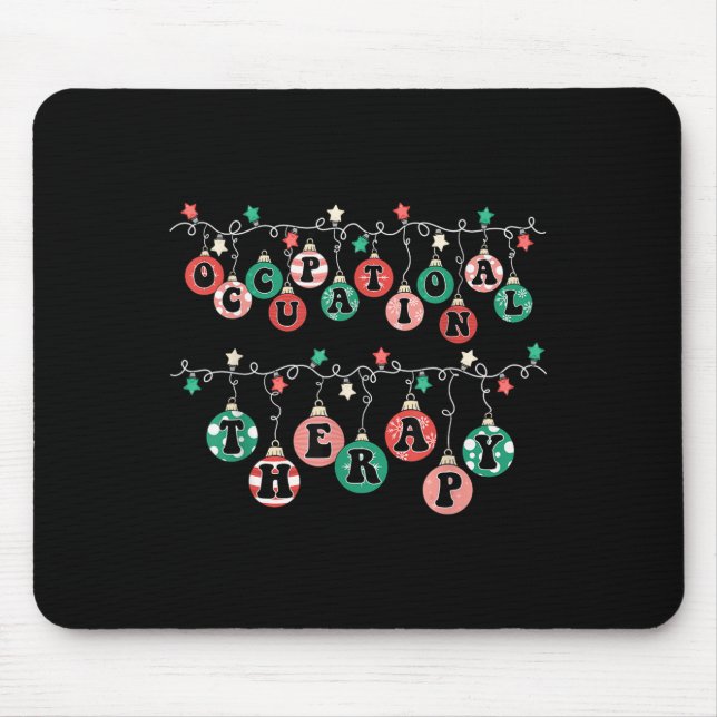 Ot Christmas Occupational Therapy Therast Ot Merry Mouse Pad (Front)