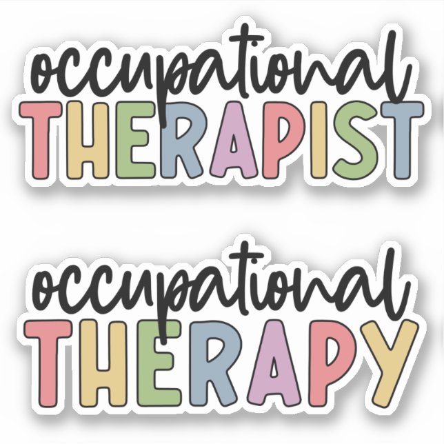 OT Occupational Therapy and Occupational Therapist (Front)