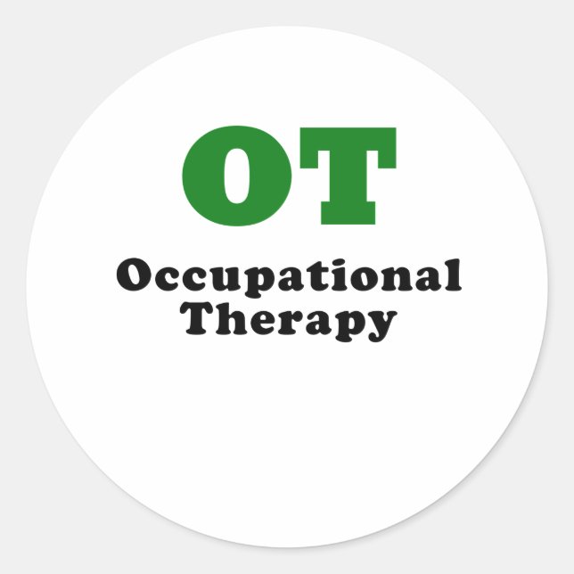 OT Occupational Therapy Classic Round Sticker (Front)