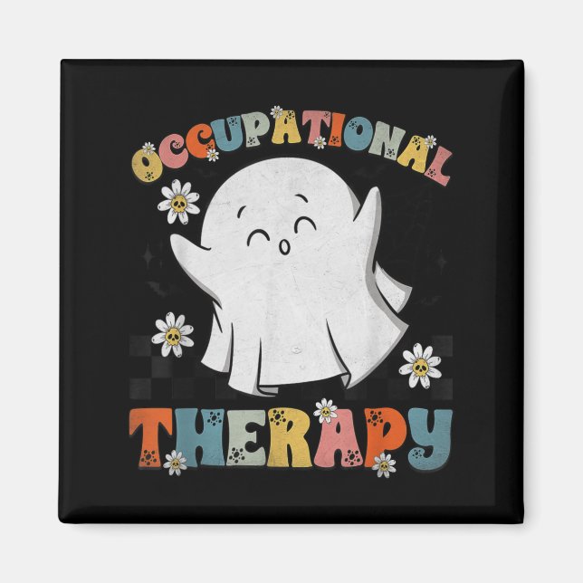 Ot Occupational Therapy Halloween Retro Ghost Ot H Magnet (Front)