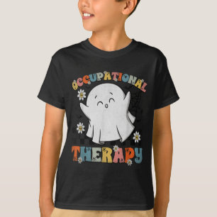 Ot Occupational Therapy Halloween Retro Ghost Ot H T-Shirt