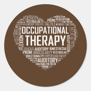 OT Occupational Therapy Heart Occupational Classic Round Sticker