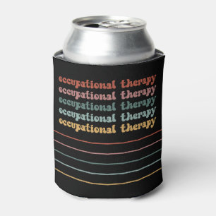 OT Occupational Therapy Retro OT School Student Can Cooler