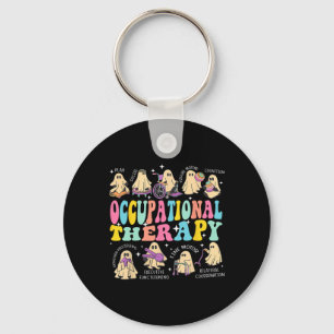 Ot Occupational Therapy Therapist Halloween Spooky Keychain