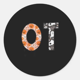 Ot Occupational Therapy Therast Halloween Ota Soky Classic Round Sticker