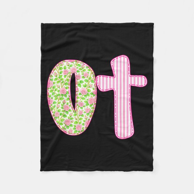 Ot Preppy Occupational Therapy, Boho Cota Girly Co Fleece Blanket (Front)