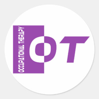 ot purple classic round sticker