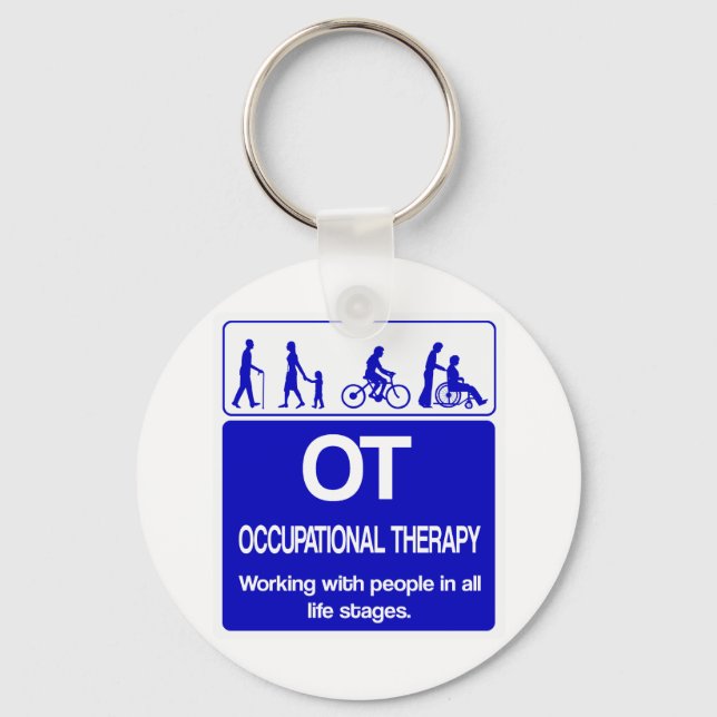 OT shirt blue 1 copy Keychain (Front)