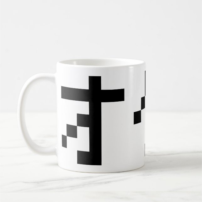 OTAKU 8 Bit Pixel Japanese Katakana Coffee Mug (Left)