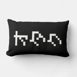 OTAKU 8 Bit Pixel Japanese Katakana Vertical Lumbar Pillow
