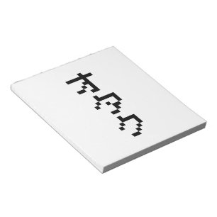 OTAKU 8 Bit Pixel Japanese Katakana Vertical Notepad