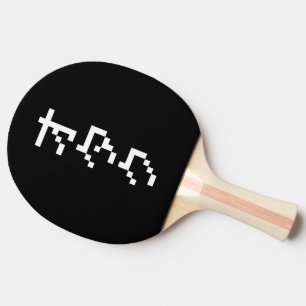 OTAKU 8 Bit Pixel Japanese Katakana Vertical Ping Pong Paddle