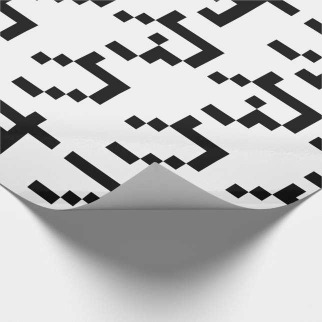 OTAKU 8 Bit Pixel Japanese Katakana Vertical Wrapping Paper (Corner)