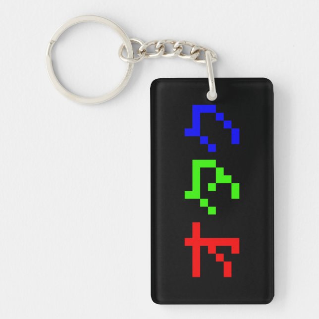 OTAKU 8 bits Pixel japonais Katakana (Devant)