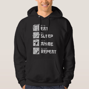 Otaku Anime Lover Japanese Eat Sleep Anime Repeat  Hoodie