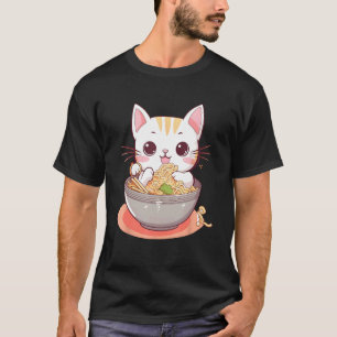 Otaku   Cat Eat Japanese Ramen Noodles 8 T-Shirt