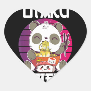 Otaku Diet pOanda Ramen Sushi Manga CosplayOotaku Heart Sticker