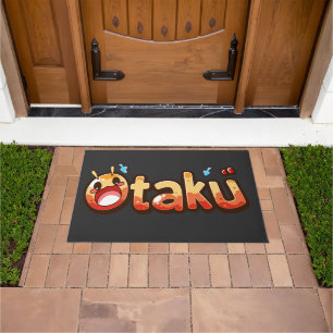 Otaku Funny Text Doormat